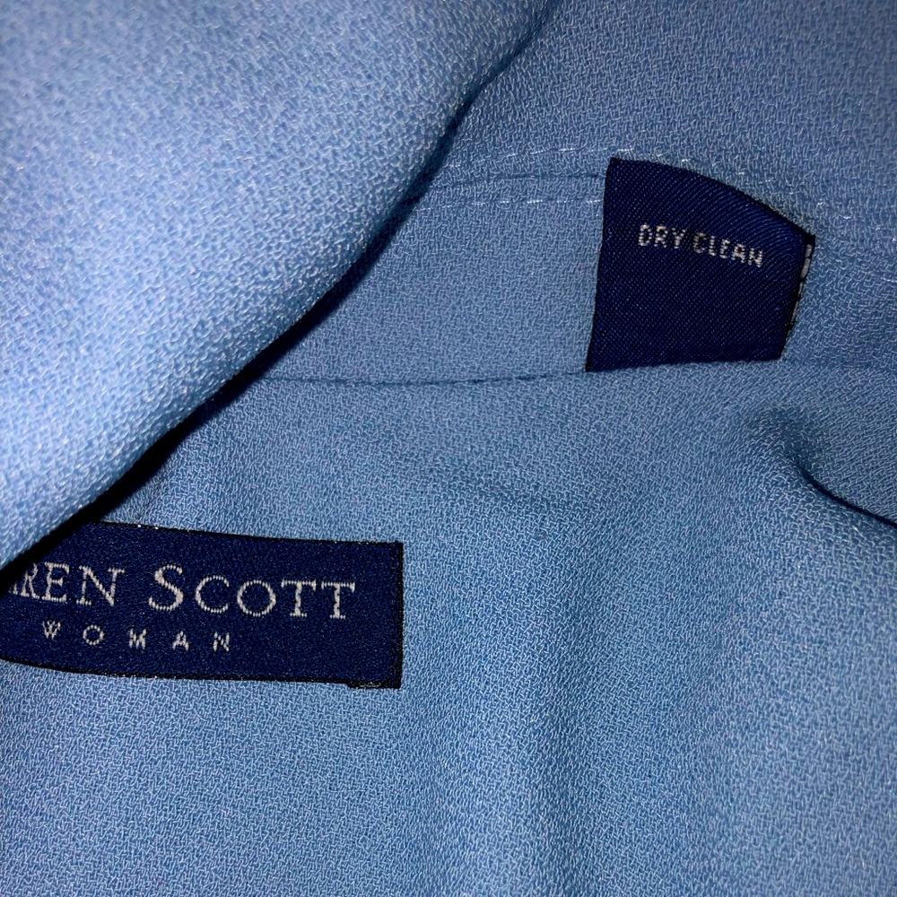 Karen Scott Woman Two Piece Light Blue Polyester Suit| 16W